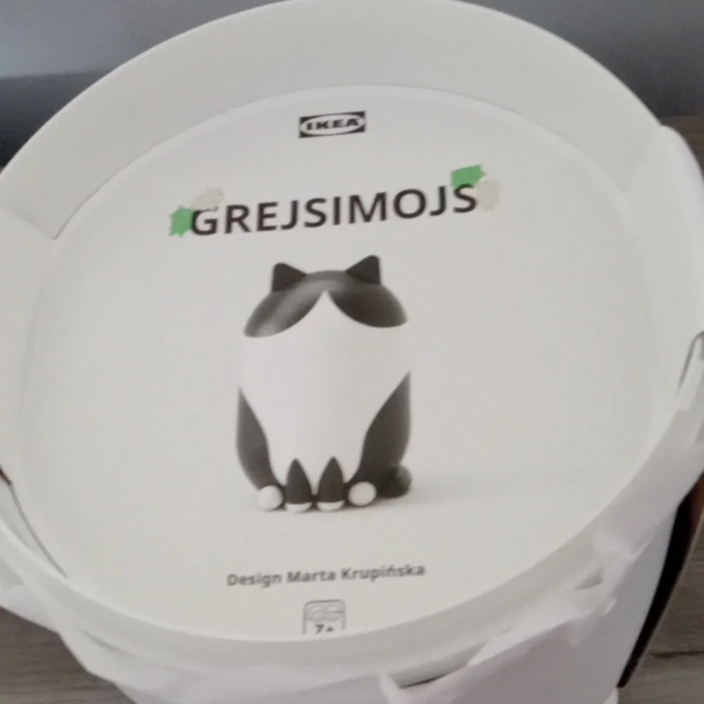 IKEA GREJSIMOJS Black and White Cat Container 🐈‍⬛🐈‍⬛🐈‍⬛